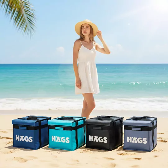 HAEGS Termal Kamp Çantası, Termal Termos Çanta, Kamp, Plaj, Piknik Çantası, Isı Yalıtımlı Kamp Piknik Yemek Taşıma Çantası, Soğutucu Buzluk Geniş Hacimli Büyük Boy 38 Lt- Turkuaz