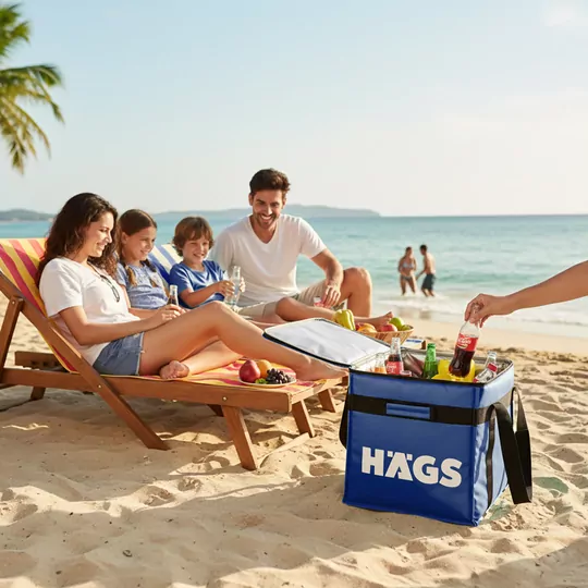 HAEGS Termal Kamp Çantası, Termal Termos Çanta, Kamp, Plaj, Piknik Çantası, Isı Yalıtımlı Kamp Piknik Yemek Taşıma Çantası, Soğutucu Buzluk Geniş Hacimli Büyük Boy 38 Lt- Koyu Mavi