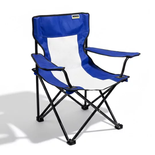 Haegs Katlanır Kamp Sandalyesi, Çocuk Kamp Sandalyesi, Hafif Taşınabilir Plaj, Kamp, Piknik için Katlanır Sandalye, Küçük Boy - Beyaz - Mavi