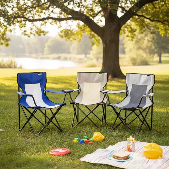 Haegs Katlanır Kamp Sandalyesi, Çocuk Kamp Sandalyesi, Hafif Taşınabilir Plaj, Kamp, Piknik için Katlanır Sandalye, Küçük Boy - Bej - Bej