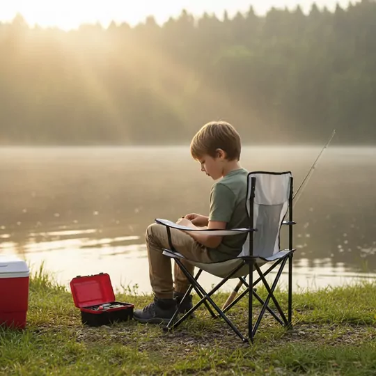 Haegs Katlanır Kamp Sandalyesi, Çocuk Kamp Sandalyesi, Hafif Taşınabilir Plaj, Kamp, Piknik için Katlanır Sandalye, Küçük Boy - Gri - Gri