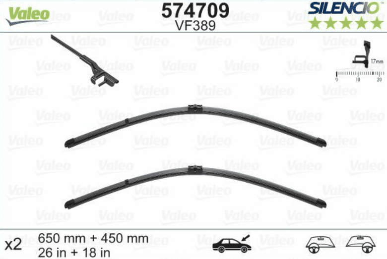 VALEO | Silgi Süpürgesi Tk 65 + 45Cm 10-BMW.5S-7S
