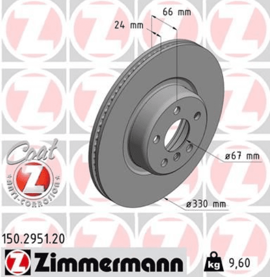 ZIMMERMAN  | BMW G30-G01 Ön Disk Adet 34116860907 | 1 Adet