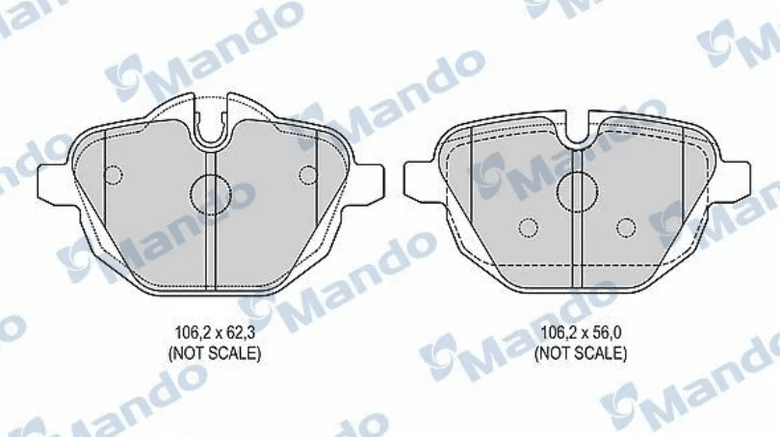 MANDO | Fren Balata Arka 10-BMW 5.Seri-F10-F11
