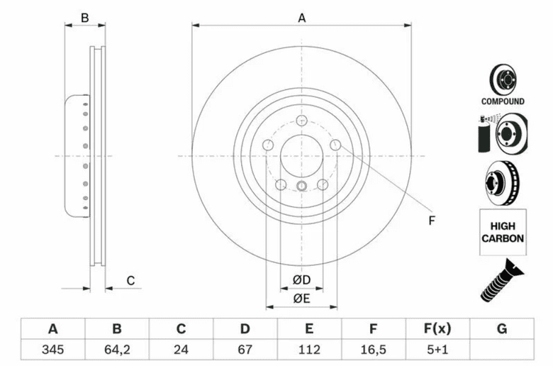 BOSCH | Disk Arka