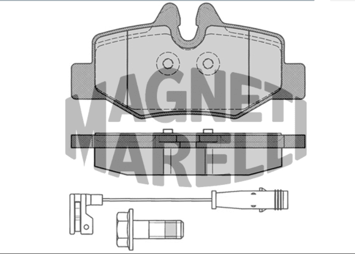 MAGNETI MARELLI  | Fren Balata Arka 04-Vito 2.2-3.2-119-122-123