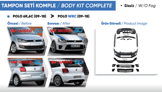 TAMPON SETI KOMPLE (ON-ARKA-YAN) SISSIZ VW POLO WRC 09-18