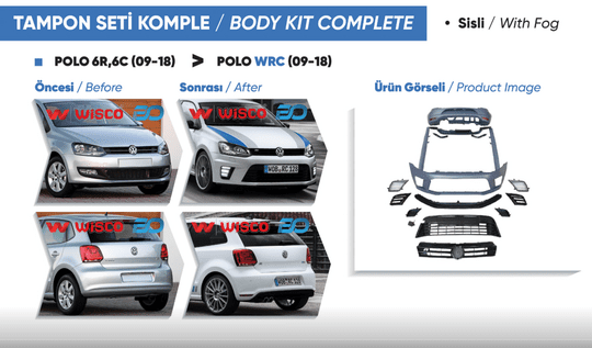 TAMPON SETI KOMPLE ON-ARKA-YAN) SIS FARLI VW POLO WRC 09-18