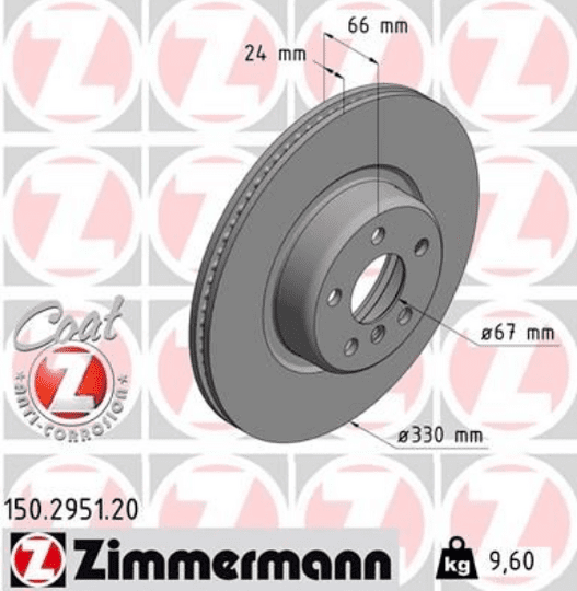 ZIMMERMAN  | BMW G30-G01 Ön Disk Adet 34116860907 | 1 Adet