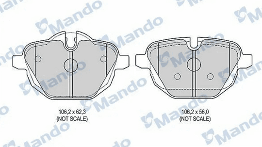 MANDO | Fren Balata Arka 10-BMW 5.Seri-F10-F11