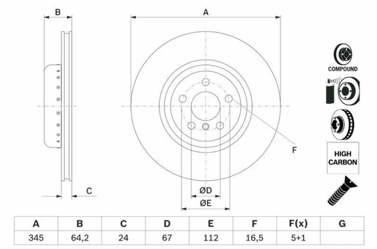 BOSCH | Disk Arka