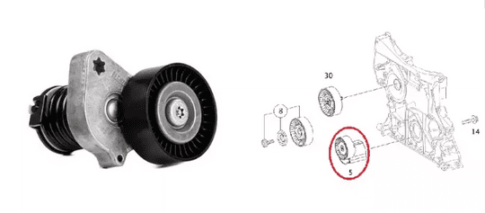 Mercedes W204 C180 Kompressor V Kayış Gergi Kütüğü Aspart Marka