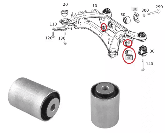 Mercedes C Serisi W204 Arka Travers Arka Burcu Meyle Marka