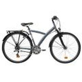 PORTBAGAJLI ŞEHİR BİSİKLETİ - GRİ / MAVİ - ORIGINAL 520 B'TWIN