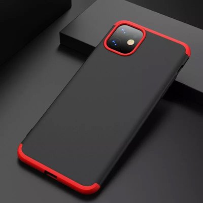 Microsonic Apple iPhone 11 Kılıf Double Dip 360 Protective AYS Kırmızı