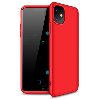 Microsonic Apple iPhone 11 Kılıf Double Dip 360 Protective AYS Kırmızı