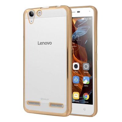 Microsonic Lenovo Vibe K5 Kılıf Skyfall Transparent Clear Gold