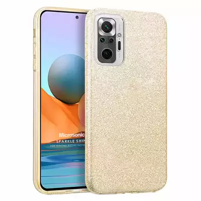 Microsonic Xiaomi Redmi Note 10 Pro Kılıf Sparkle Shiny Gold