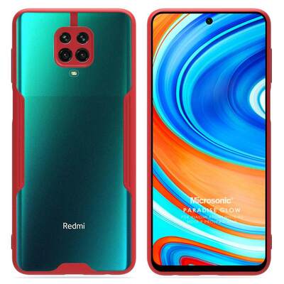 Microsonic Xiaomi Redmi Note 9 Pro Max Kılıf Paradise Glow Kırmızı