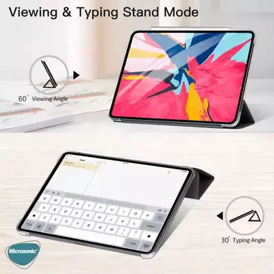 Microsonic Apple iPad Pro 11'' 2021 3. Nesil Kılıf (A2377-A2459-A2301-A2460) Smart Case ve Arka Kapak Mor