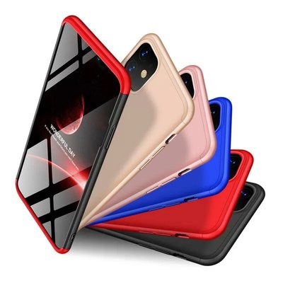 Microsonic Apple iPhone 11 Kılıf Double Dip 360 Protective AYS Mavi