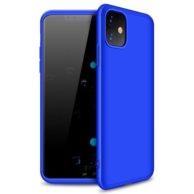 Microsonic Apple iPhone 11 Kılıf Double Dip 360 Protective AYS Mavi