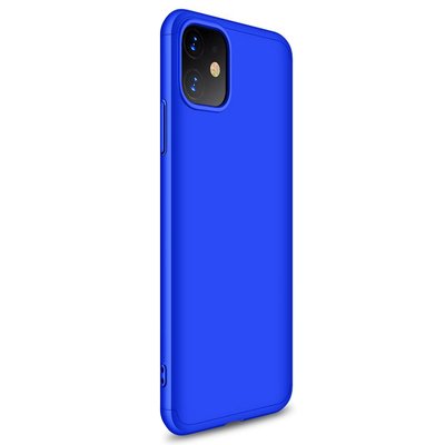 Microsonic Apple iPhone 11 Kılıf Double Dip 360 Protective AYS Mavi