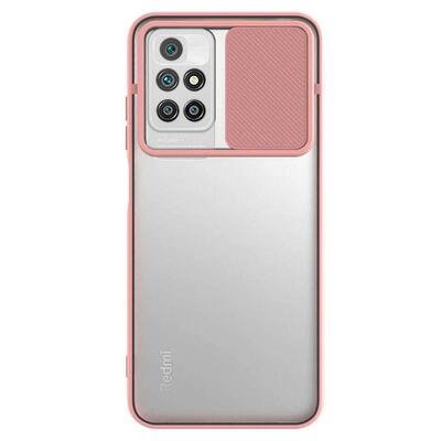 Microsonic Xiaomi Redmi 10 Kılıf Slide Camera Lens Protection Pembe