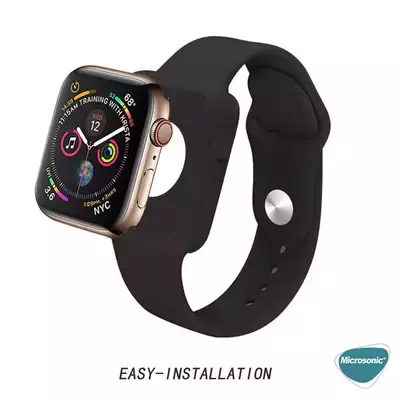 Microsonic Apple Watch Series 5 40mm Kordon 360 Coverage Silicone Beyaz