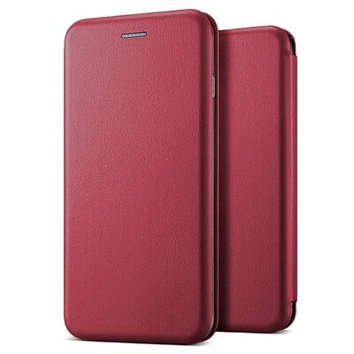 Microsonic Xiaomi Redmi S2 Kılıf Slim Leather Design Flip Cover Bordo