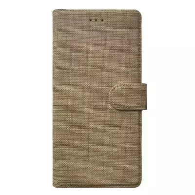 Microsonic Samsung Galaxy S23 Plus Kılıf Fabric Book Wallet Gold