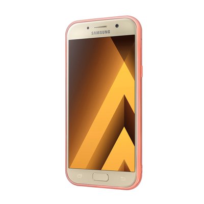 CaseUp Samsung Galaxy A3 2017 Lazer Kesim Silikon Kılıf Rose Gold