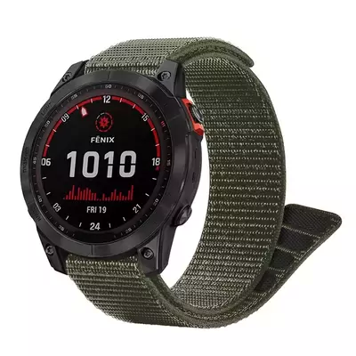 Microsonic Garmin Forerunner 955 Solar Kordon UltraFit Hasırlı Woven Koyu Yeşil