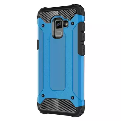 Microsonic Samsung Galaxy A8 2018 Kılıf Rugged Armor Mavi