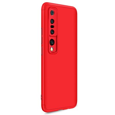 Microsonic Xiaomi Mi 10 Kılıf Double Dip 360 Protective AYS Kırmızı