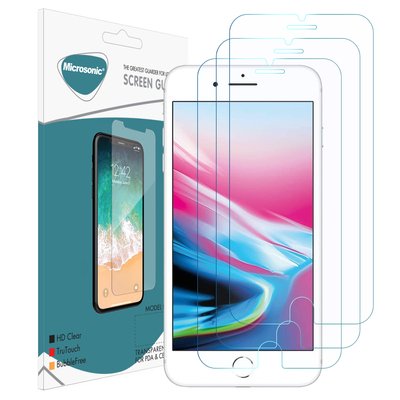 Microsonic Apple iPhone 8 Plus Ekran Koruyucu  Nano Cam (3'lü Paket)