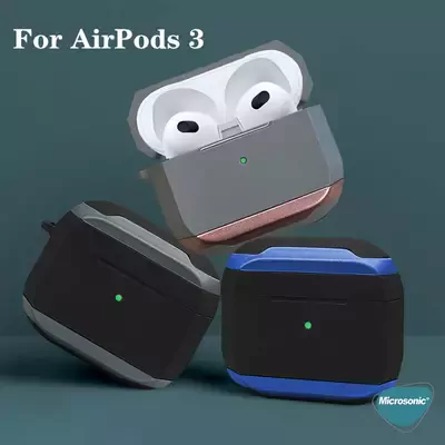 Microsonic Apple AirPods 3 Hard Crude Kılıf Siyah