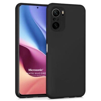 Microsonic Xiaomi Poco F3 Kılıf Matte Silicone Siyah