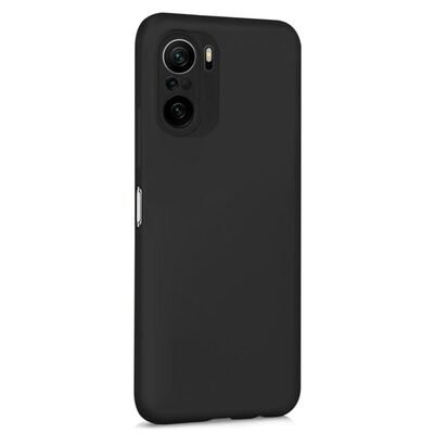 Microsonic Xiaomi Poco F3 Kılıf Matte Silicone Siyah