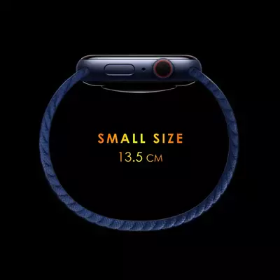 Microsonic Samsung Galaxy Watch 3 45mm Kordon, (Small Size, 135mm) Braided Solo Loop Band Kırmızı