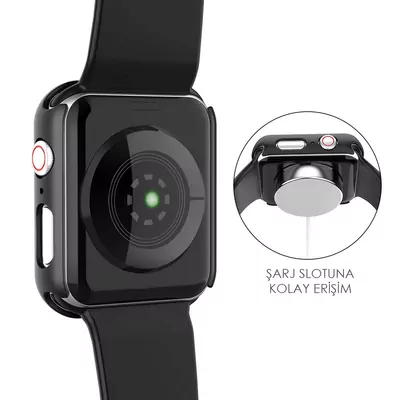 Microsonic Apple Watch Series 10 46mm Kılıf Matte Premium Slim WatchBand Koyu Yeşil