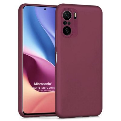 Microsonic Xiaomi Poco F3 Kılıf Matte Silicone Mor