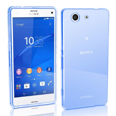 CaseUp Sony Xperia Z3 Compact Kılıf Transparent Soft Mavi