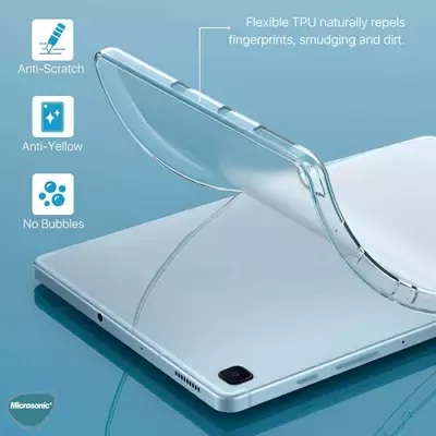 Microsonic Samsung Galaxy Tab A7 Lite T225 Kılıf Transparent Soft Beyaz