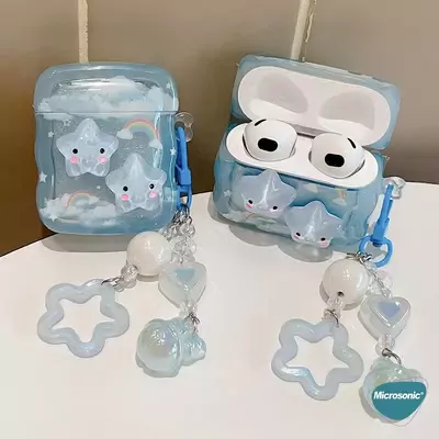 Microsonic AirPods Pro Kılıf Figure Series LoveWave Şeffaf