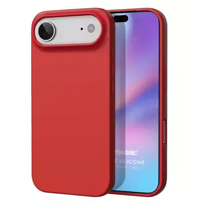 Microsonic Matte Silicone Apple iPhone 17 Air Kılıf Kırmızı