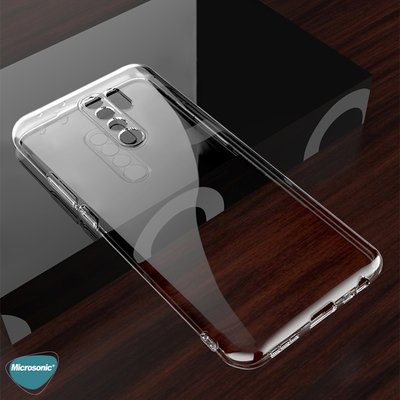 Microsonic Xiaomi Redmi 9 Kılıf Transparent Soft Beyaz