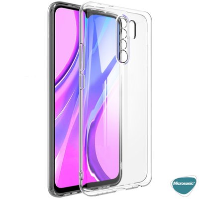 Microsonic Xiaomi Redmi 9 Kılıf Transparent Soft Beyaz