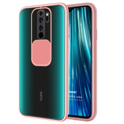 Microsonic Xiaomi Redmi Note 8 Pro Kılıf Slide Camera Lens Protection Pembe