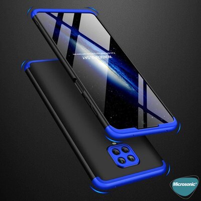 Microsonic Xiaomi Redmi Note 9 Pro Max Kılıf Double Dip 360 Protective AYS Kırmızı